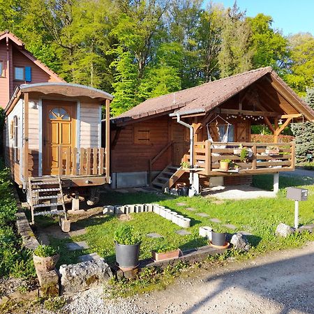 Location Type Gite, Chambre D'Hote, Meuble De Tourisme Dans Joli Petit Chalet Typique Et Ou Jolie Roulotte Type Boheme Waldighoffen Dış mekan fotoğraf